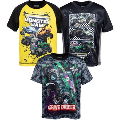 Monster Jam Truck 3 Pack T-Shirts Little Kid to Big Kid
