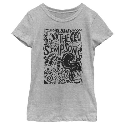 Girl's The Simpsons Classic Pop Art Family T-Shirt