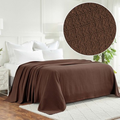 Waffle Weave Honeycomb Knit Cotton Blanket by Blue Nile Mills