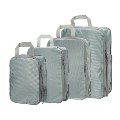 Unique Bargains Compression Packing Cube Expandable Storage Travel Luggage Organizer 4 Pcs