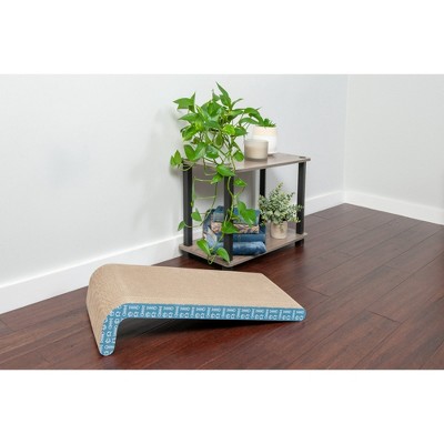 Wall-Mounted Corrugated Cat Scratcher with Catnip, 2-Pack