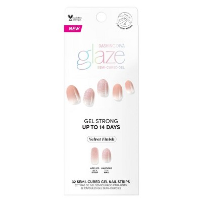 Dashing Diva Glaze Semi-Cured Gel Nail Polish Strips - 32ct