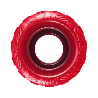 KONG Holiday Tire Treat Dispenser Dog Toy - Red
