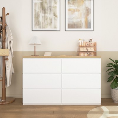Bella Depot 47.2''W 6 Drawer Storage Cabinet Dresser