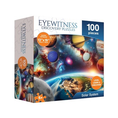 Eyewitness Discovery Puzzle - Solar System 100pc: Astronomy Jigsaw by Skullduggery, 100 Pieces, Cardboard