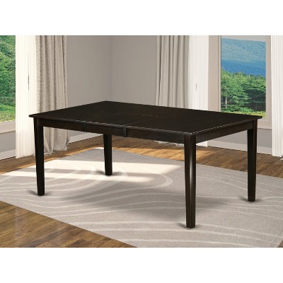 HomeStock Modern Rectangle Dining Table Butterfly Leaf Cinnamon Espresso