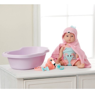 Madame Alexander 14" Small Wonders Sweet & Happy Baby Bath Set: Baby Dolls, Plastic, Fabric Materials