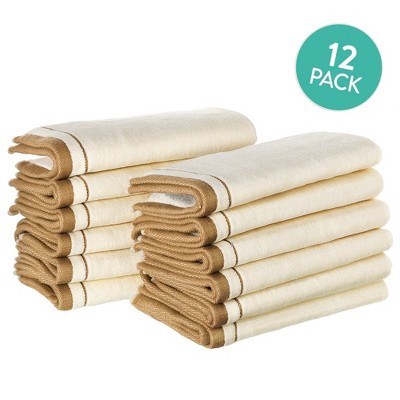 Creative Scents Cotton velour Set of 12 Towels - Ivory