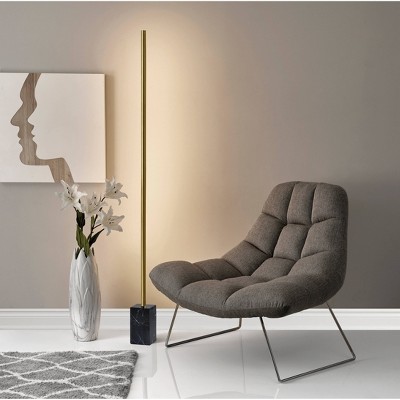 Adesso LED Felix Wall Washer Brass (Includes LED Light Bulb): Minimalist Design, Dimmable Ambient Lighting, ETL Listed