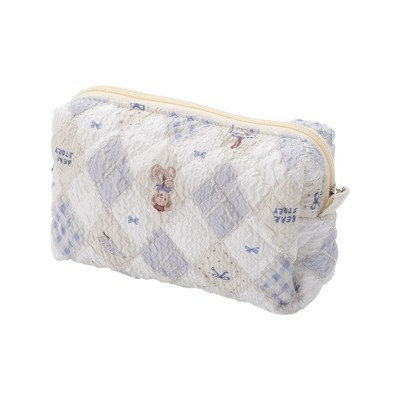 Unique Bargains Diamond-shaped Makeup Bag Blue 1 Pc