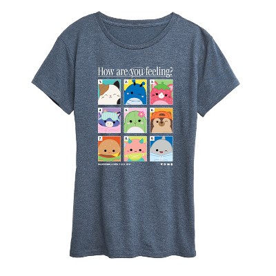 Women's - Squishmallows - Squish Mood Grid Short Sleeve Graphic T-Shirt