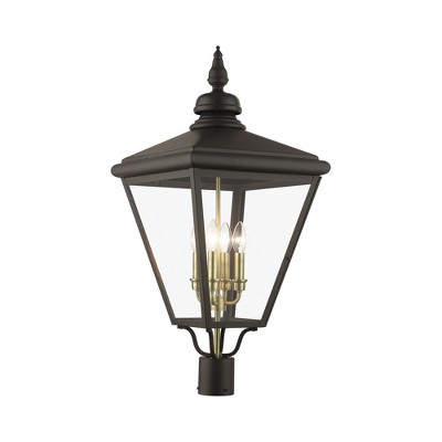 Livex Lighting Adams 4 - Light Post Light in  Bronze/Antique Brass