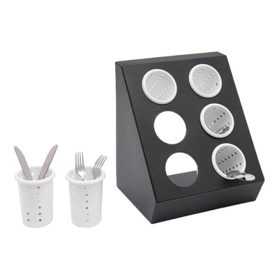 YIYIBYUS 6-Compartment Restaurant Utensil Holder, Utensil Organizer