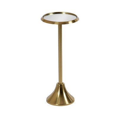 Kate and Laurel Sanzo Metal Drink Table, 10x10x23, Gold