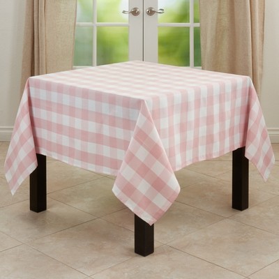 Saro Lifestyle Buffalo Plaid Cotton Blend Tablecloth