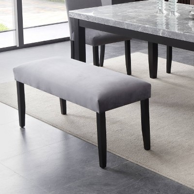 Napoli Velvet Dining Bench Gray - Steve Silver Co.