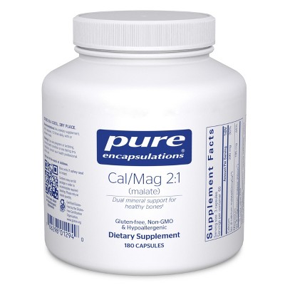 Pure Encapsulations Cal/Mag (Malate) 2:1 - Calcium & Magnesium (Malate) - Bone Health* - Optimal Absorption - Vegan & Gluten Free