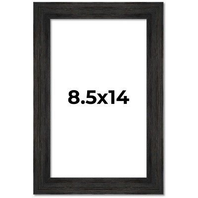 PosterPalooza | 8.5x14 Wide Barnwood Picture Frame, UV Acrylic, 6 Finishes - Grey, Brown, White, and Black