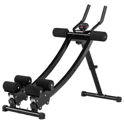 VEVOR AB Workout Machine, Dual-track Ab Workout Equipment at Home Gym, Core & Abdominal Trainers for Women, 440 lbs Weight Capacity Strength, Black