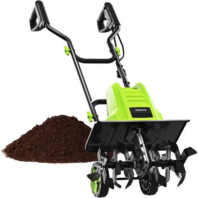 STEELITE 16-Inch Corded Electric Tiller, 13.5 Amp Powerful Garden Cultivator for Soil Preparation and Landscaping – Lightweight Durable