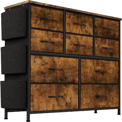 Jojoka Dresser for Bedroom, 10 Drawers Fabric Storage Drawer, Dressers & Chest of Drawers