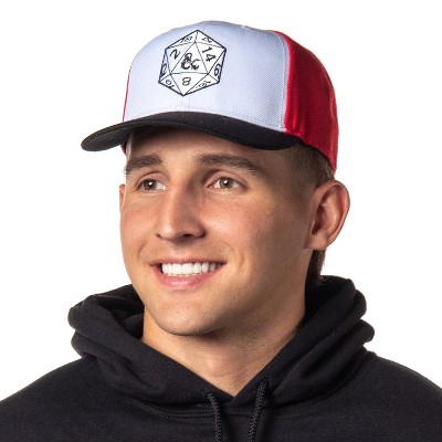 Dungeons and Dragons 20 Dice D20 Embroidered Adjustable Precurve Snapback Hat Cap