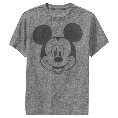 Boy's Disney Mickey Mouse Face Distressed Performance Tee