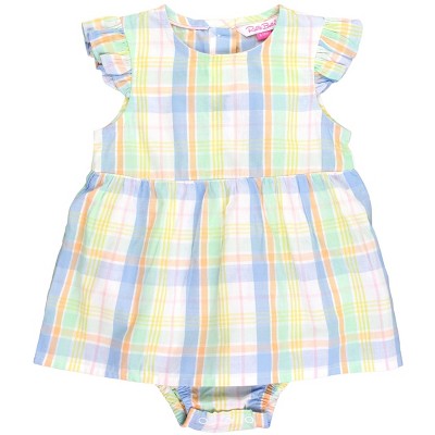 RuffleButts Baby Toddler Flutter Sleeve Skirted Romper