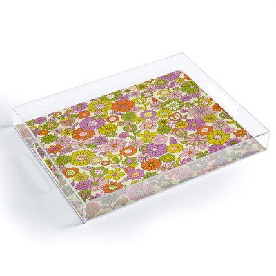 Jenean Morrison Checkered Past in Pink Acrylic Tray - Deny Designs