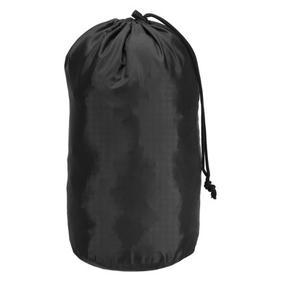 Unique Bargains Sleeping Bag Storage Drawstring Portable Stuff Sack Black 6 x 12.5 Inch