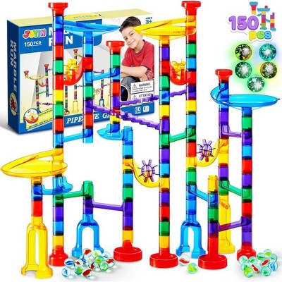 Joyfy Glowing Marble Run 137/150/170/207/236Pcs Kids Construction Building Blocks Toys STEM Educational Toy Gifts for Boys Girls 3 4 5 6 7 8 Years Old