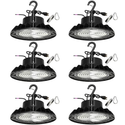 6.5in Led High Bay Light,High Bay Led Shop Light 5000K Daylight, 150W, 25000 Lm, Dimmable 1-10V, Ip65 Waterproof