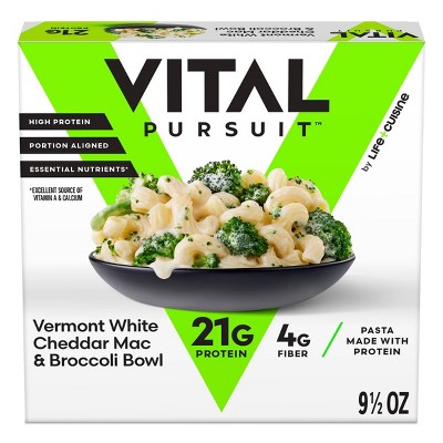 Vital Pursuit High Protein Vermont White Cheddar Mac and Cheese Broccoli Bowl Frozen Meal - 9.5oz