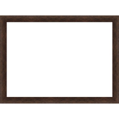Amanti Art Warm Walnut Narrow Framed Dry Erase Magnetic Board