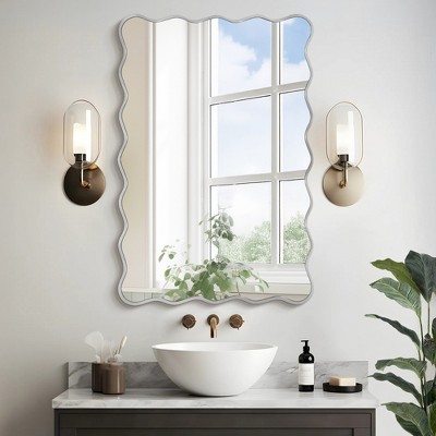 Beautyolove Rectangle Aluminum Alloy Framed Wall Mirror Decorative Wall Mirror