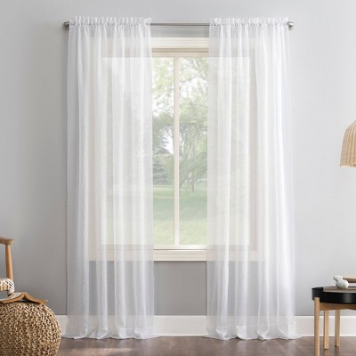 Erica Crushed Sheer Voile Rod Pocket Curtain Panel - No. 918