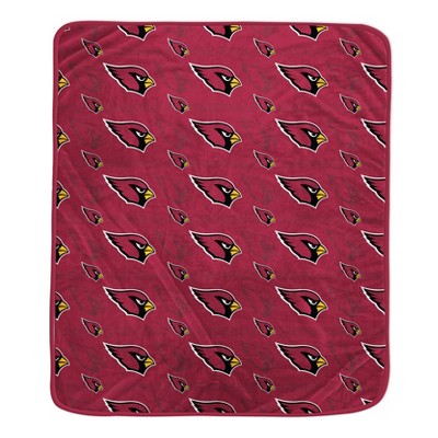 NFL Arizona Cardinals Repeat Tonal Logo Flannel Fleece Blanket
