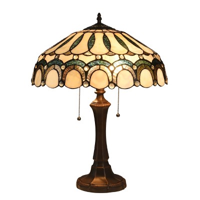 Chloe Lighting Claude Tiffany-style 2 Light Victorian Table Lamp 17" Shade