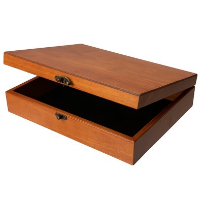 WE Games Old World Wooden Treasure Box with Brass Latch