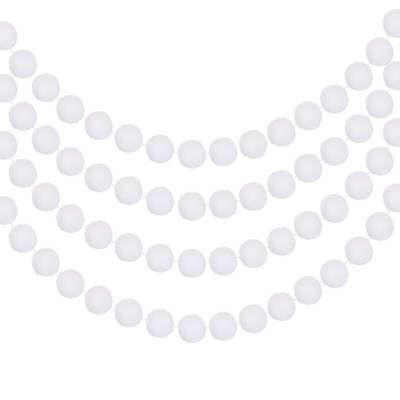 Unique Bargains Party Decoration 24 Felt Balls Hanging Garland 4 Pcs