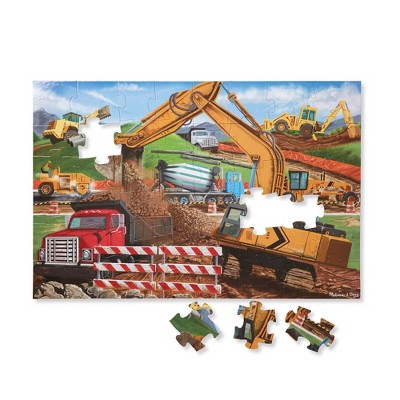Melissa And Doug Building Site Jumbo Floor Puzzle 48pc