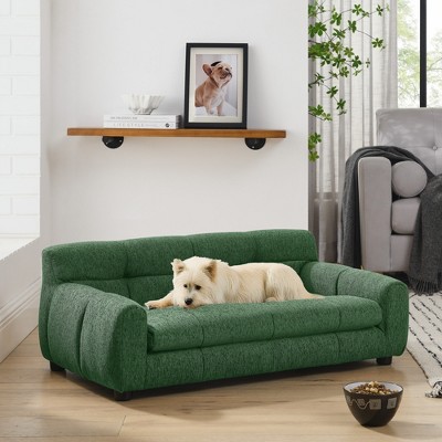 KWPZQEB Elevated Dog Bed, Comfort Pet Couch Sofa with Comfort Couch and Solid Wood Support, Dog Sofa Bed for Living Room, Bedroom