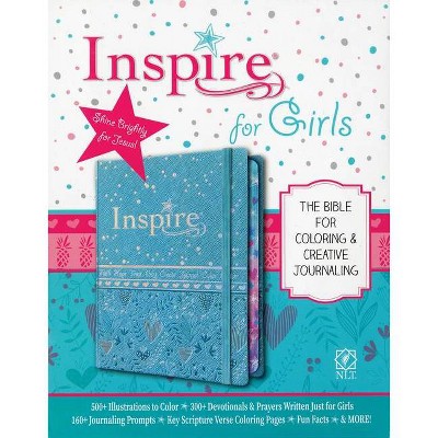 Inspire Bible for Girls NLT - by  New Living Translation (Leather Bound)