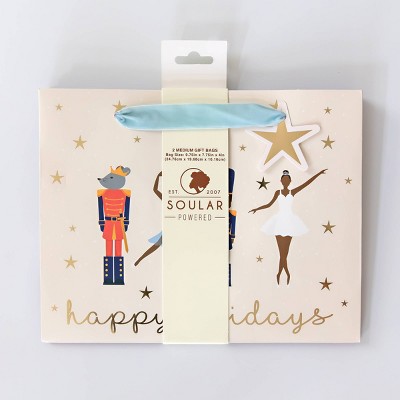 Soular Powered 2pk Medium Gift Bag Dancers and Flakes