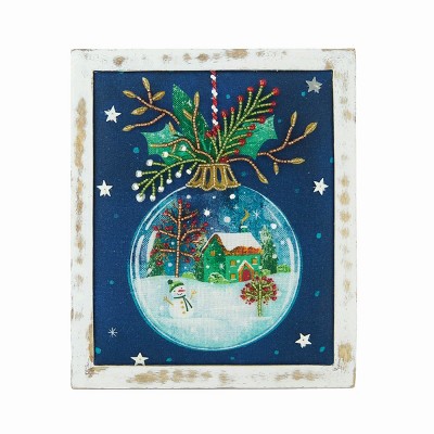Gallerie II Embellished Globe Scene Shelf Sitter Block