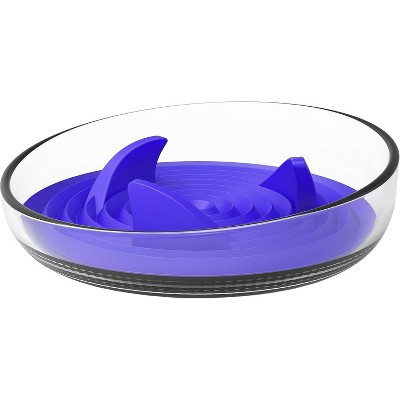 Pet Life Cirlicue Shark Fin Shaped Modern Slow Feeding Pet Bowl