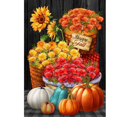Briarwood Lane Fall Garden Flag 12x18 For Outdoor Baskets of Mums For Fall Garden Flag Flags For Outside