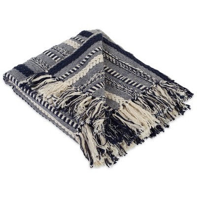 50"x60" Braided Striped Throw Blanket - Design Imports