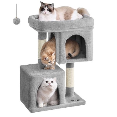Feandrea Cat Tree, Cat Tower, Cat Condo, Large Cat Perch, 2 Cat Caves, Scratching Post