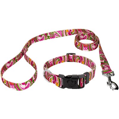 Country Brook Petz Pink Paisley Deluxe Collar and Leash